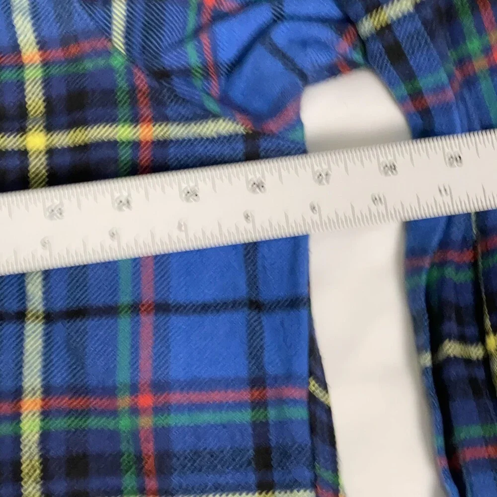 Polo Ralph Lauren Shirt Mens XLT Blue Plaid Flannel Button Front Long Sleeve